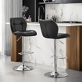 Yaheetech Bar Stool PU Leather Swivel Height Adjustable Backrest Counter Stool view 7
