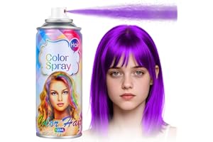 Acomler Purple Hair Spray Temporary, Washable Hair Color Spray for Kids Women, Temporary Purple Hair Dye, 4.06Oz One-Time Use Hair Color Wax Non-Sticky for Cosplay, Party, DIY, Halloween, Hair Makeup
