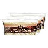 King David Kosher Easy Melt Non Dairy White Baking Chocolate Flavored Coins 12.34-ounce Jars (Pack of 3)