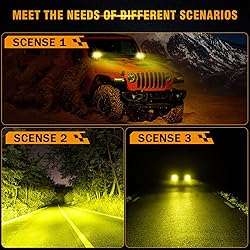 Auxbeam LED Amber Fog Light, 4Inch 60W Led Driving