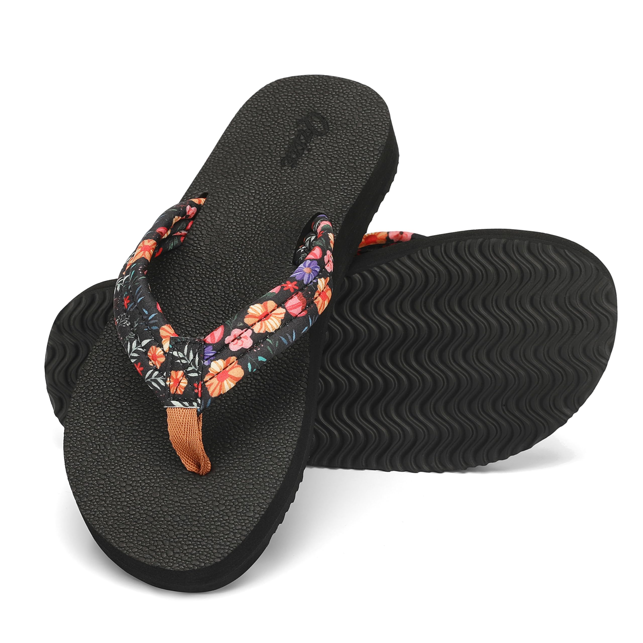 Qzize Women's Flip Flops Yoga Mat - Arch Support