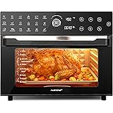 NutriChef 32 Quart Air Fryer & Oven | Digital Airfryer with 20 Presets, Dual Cook, Rotisserie, Bake & More | Multi-Function C