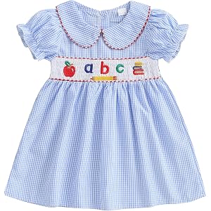 CIYCUIT Toddler Girl Back to School Dress First Day of Kindergarten School Outfit