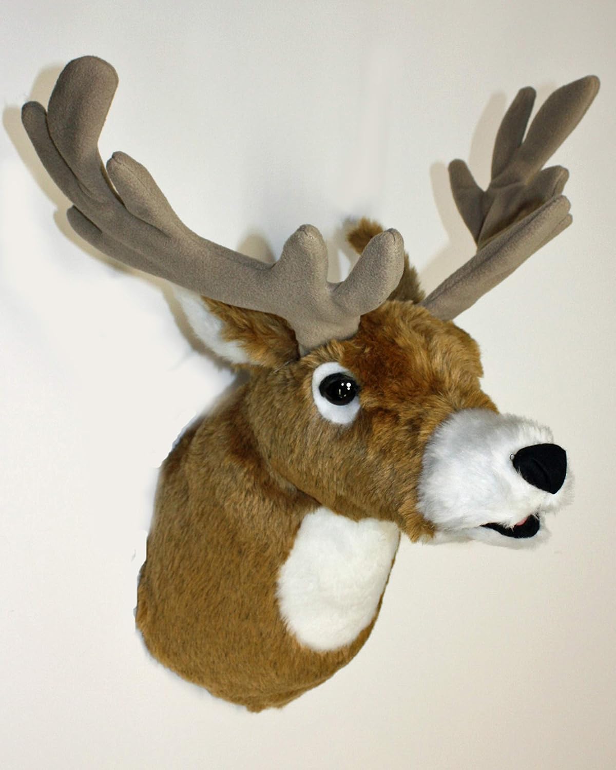 Plush Deer Head"Bailey"Large Shoulder Mount Handmade