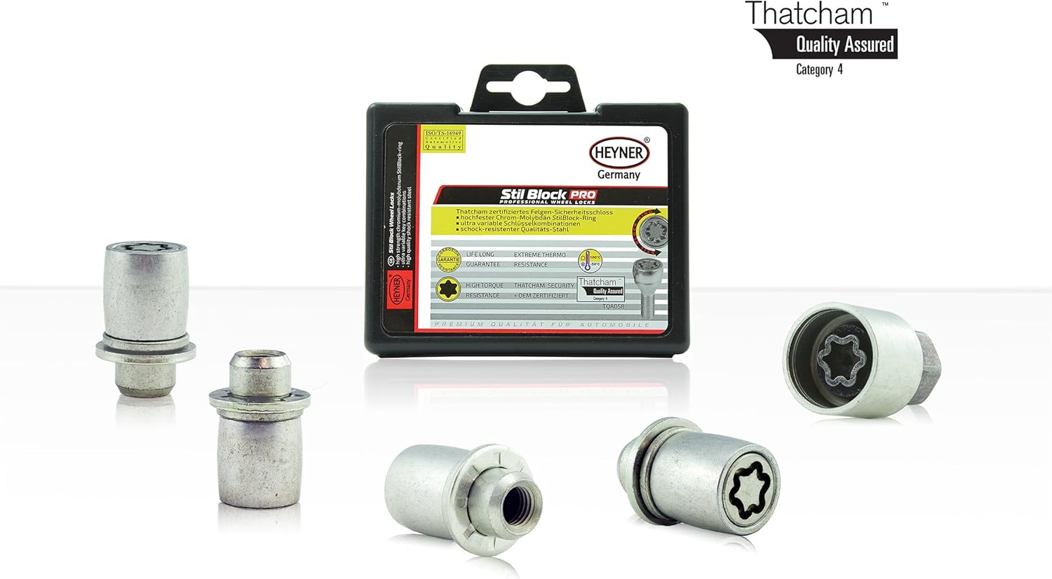 Heyner Germany Stil Block PRO Locking Wheel Nuts Removal Key M12x1.5