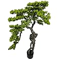 AfanD 3.5ft（43in） Artificial Bonsai Tree Juniper Faux Plants Indoor Big Fake Plants Decor with Ceramic Pots for Home Table Office Desk Bathroom Shelf Bedroom Living Room Farmhouse Decorations