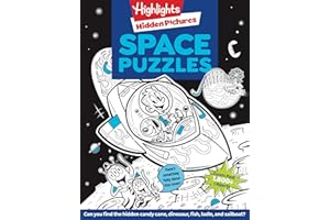 Space Puzzles: Solar System Puzzle Book for Kids 6-12, Fun Space Gift with Activities and Games, Over 100 Puzzles and More Than 1,800 Hidden Objects to Find (Highlights Hidden Pictures)