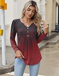 Zeagoo Womens Plus Size Long Sleeve Tops Fall Tops