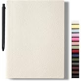 Wisefine A5 Lined Journal Notebook, Soft PU Leather Cover, 160 Pages | 100GSM Ruled Paper with Pen Loop &amp; Ribbon Bookmark for Work, School and Daily Writing