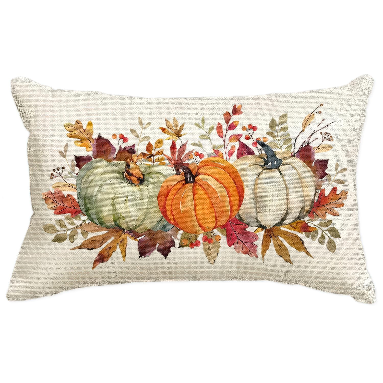 NECXON Pumpkin Cushion Covers, Autumn Home Decor Pumpkin Autumn Decor Pillow Covers for Sofa Chair Livingrooms Outdoors (30x50cm)