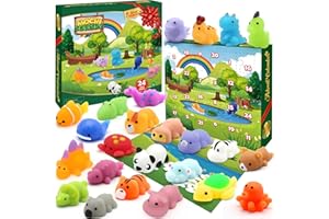 SURCVIO Christmas Advent Calendar 2024 for Kids, 24 Days of Mochi Squishy Assorted Animal Toys Countdown Calendar, Xmas Stocking Stuffers Gifts for Boys Girls Christmas Party Favor