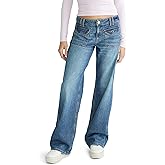 AEROPOSTALE Women's Low-Rise Baggy Wide-Leg Jean