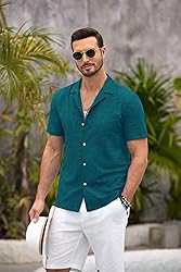 COOFANDY Mens Shirt Western Casual Button Up Basic