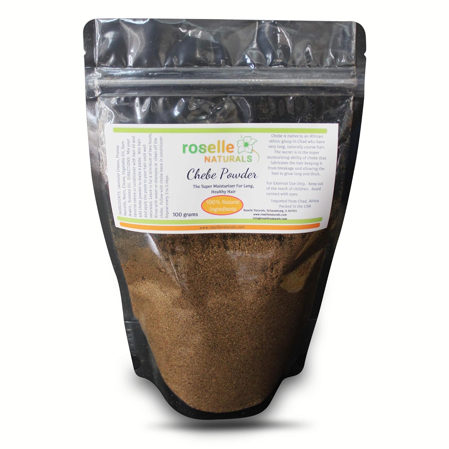 Chebe Powder Authentic From Miss Sahel Chad, Africa. Hair Growth Formula, Super Moisturizing All Natural Hair Mask. 100% authentic African Hair Powder (100 grams)