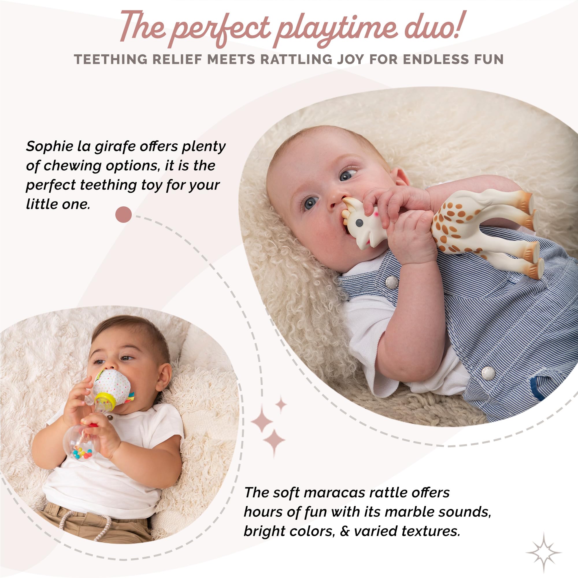 Sophie la girafe | Ready to Give Birth Box | Includes Sophie la girafe & Soft Maracas Rattle | Comfort & Soothe | Awaken All 5 Senses