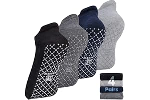 unenow Unisex Non Slip Grip Socks with Cushion for Yoga Pilates Barre Home & Hospital