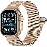 Milanese Mesh Loop Compatible with Apple Watch Bands for Men 44mm 49mm 45mm 46mm 40mm 38mm 41mm 42mm, Stainless Steel Metal Magnetic Strap for iWatch Band Series 11 10 9 8 7 6 5 4 3 2 1 SE Ultra3 2 1