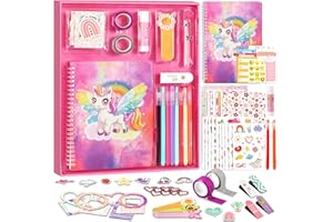 NOWRICH Unicorn DIY Journal Kit Gifts for Girls 7 8 9 10 Year Old Girl Birthday Gifts, Arts and Crafts Kit Gifts for Tween and Teen Girls kids ages 8-12, Stationery Set, Scrapbook & Diary Supplies
