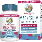 MaryRuth's Magnesium Calm Gummies, 50mg Magnesium Citrate, 60 Count, Vegan | Ages 14+, Bone Health, Healthy Muscle Relaxation Processes, Vegan, Non-GMO, Sugar Free