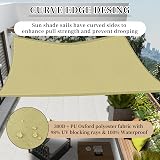 RICHIE Sun Shade Sail 3m x 4m Rectangle Waterproof 98 Percent UV Block view 2