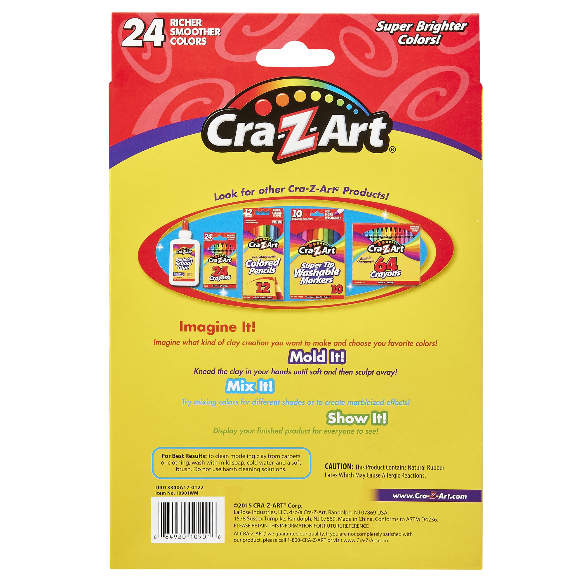 Cra-Z-Art Modeling Clay, 17.5 oz, 24 Count (10901)