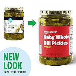 Amazon Saver, Kosher Baby Whole Dill Pickles, 24 Fl