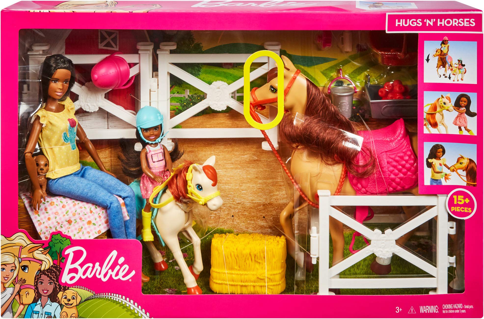 barbie chelsea hugs and horses