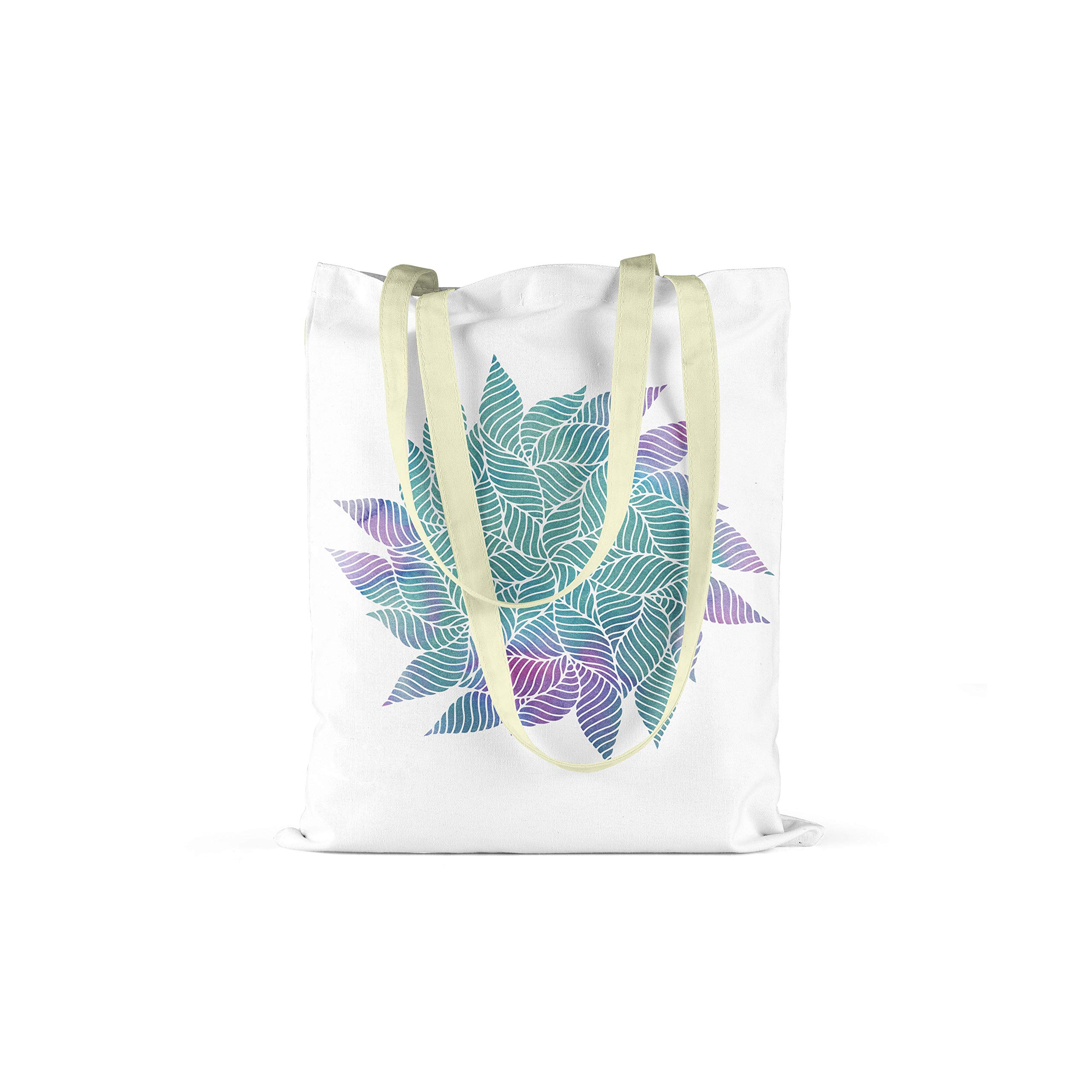 Bonamaison Printed Tote Bag, Reusable Grocery Bag, Shopping Bag, Machine Washable, Foldable, Canvas Cloth Bag with Handles, Size: 34x40 Cm