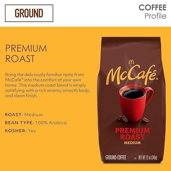MCCAFÉ PREMIUM MEDIUM ROAST GROUND COFFEE (12 OZ BAG)