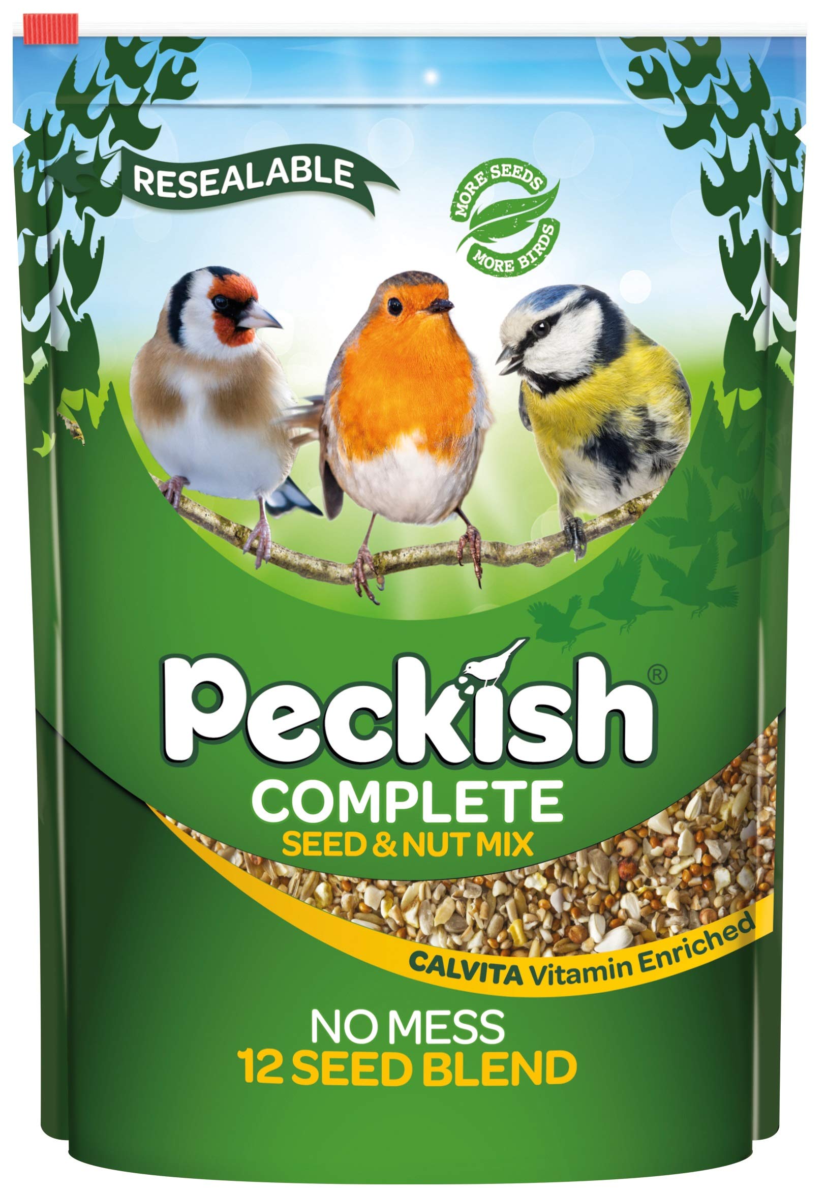 Peckish Complete Seed and Nut No Mess Wild Bird Food Mix, 5 kg