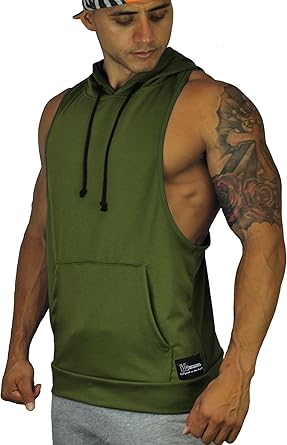 sleeveless stringer hoodie