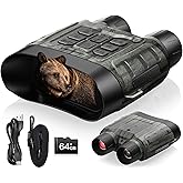 Night Vision Goggles, Night Vision Binoculars for Adults 112MP 4K, Gifts for Men Him Husband Dad 12X Zoom & 5000mAh Battery, 64GB Card Included,Tech Gadgets Telescope for Camping Valentines Day Gifts