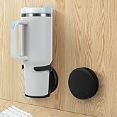 Water Bottle Holder Compatible with Stanley, Hydroflask, Sinple Midern, Stable and Durablee Wall Cup Holder, Space Saving Tumbler Organizer Storage for Drinks and Coffee (2, Black)