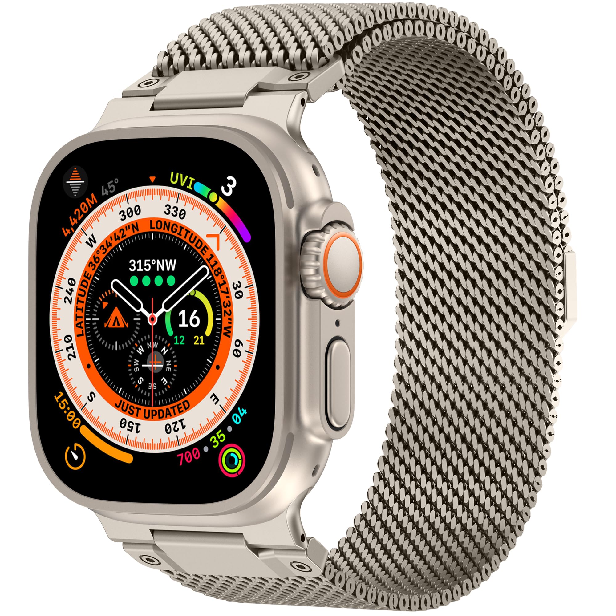 Milanese Loop Compatible for Apple Watch Ultra 3 2 1 Band 49mm 46mm 45mm 44mm 42mm, Men Stainless Steel Rugged Mesh Band with Strong Magnetic Clasp, Adjustable Metal Strap for iWatch Series 11/10/9/8/7/6/5/4/SE/Ultra