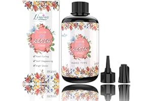 LIMINO UV Resin - 200g Crystal Clear Ultraviolet Curing for DIY Jewelry Making, Craft Decoration - Hard Transparent Glue Solar Cure Sunlight Activated for Casting & Coating