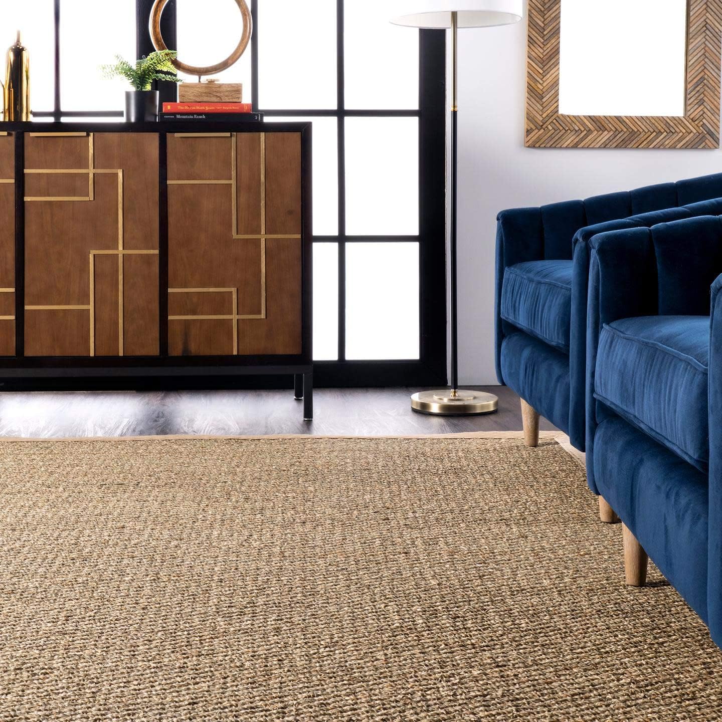 nuLOOM Elijah Farmhouse Seagrass Area Rug, 5' x 8', Beige, 152 x 244 cm (Rectangular) - Image 4