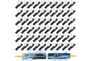 1 Pin Low Voltage Wire Connector, 60 Pcs Single Wire Connector 1-Way Quick Solderless Plug-in Connectors Wire Splice Connecto