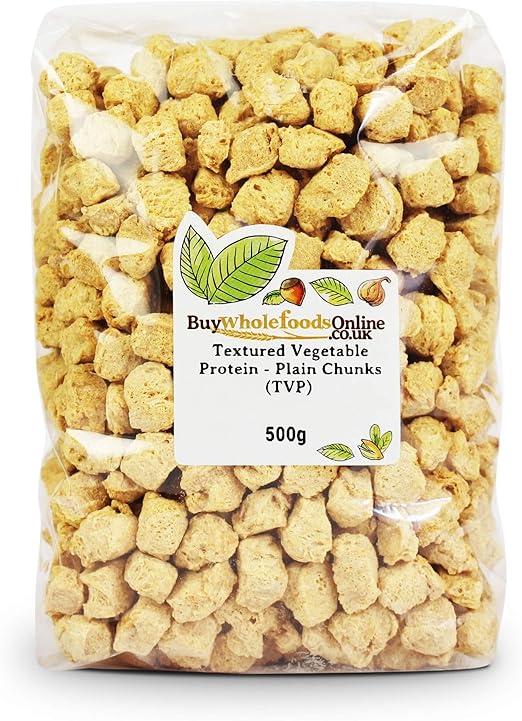 Textured Vegetable Protein Plain Chunks (TVP) 500g (Buy Whole Foods