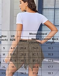 Avidlove Brown Mini Skirts for Women Flowy Lace