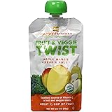 Happy Squeeze Organic Superfoods Fruit & Veggie Twist Apple Mango Pear & Kale 12 Pouches