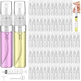DupakSYS 60PCS 5ml Mini Spray Bottle, Small Sample Containers for Perfume | Portable Clear Plastic, Empty Fine Mist Refillabl