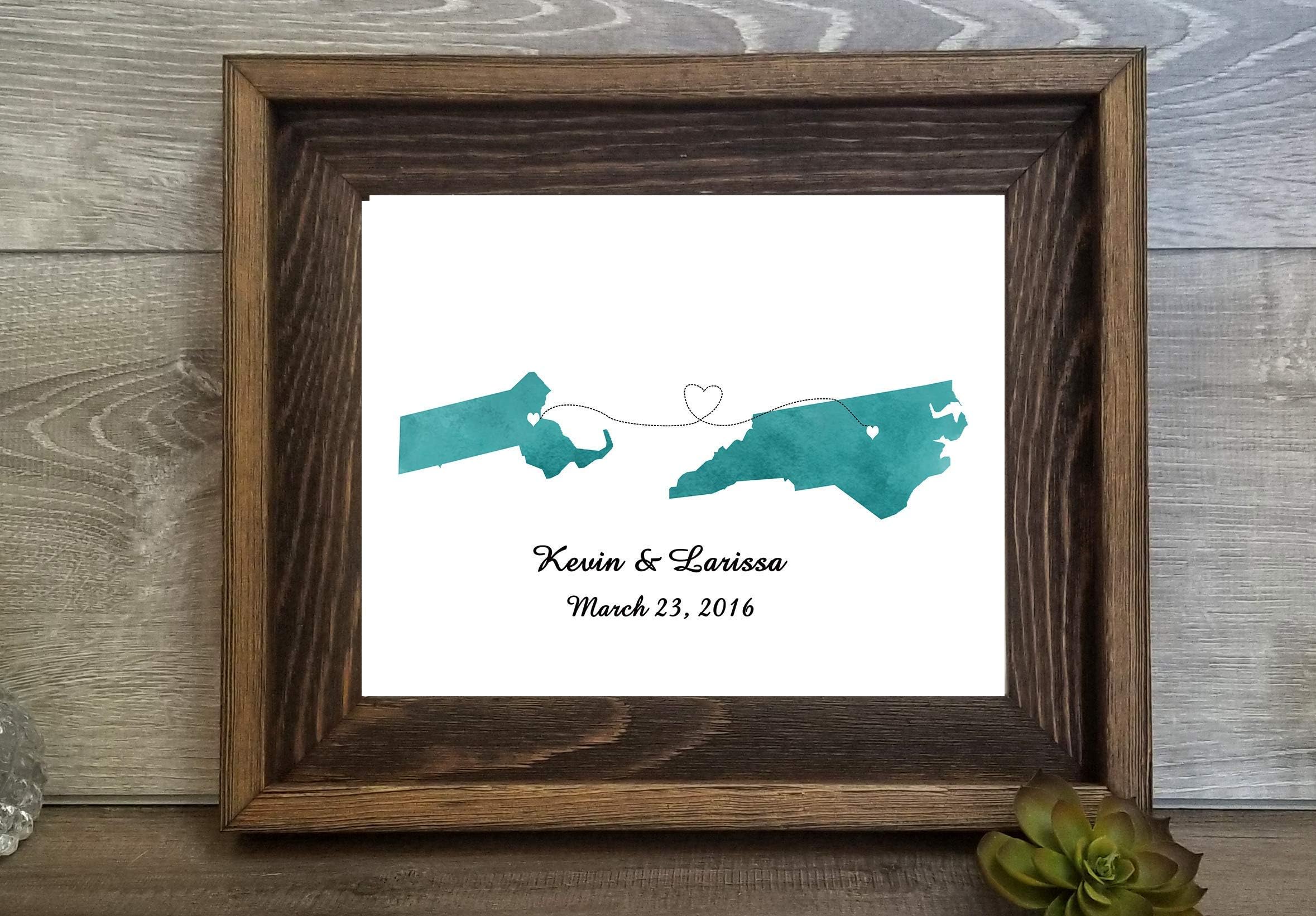 Two Sate Print Personalized Long Distance Family Gift Going Away Gift