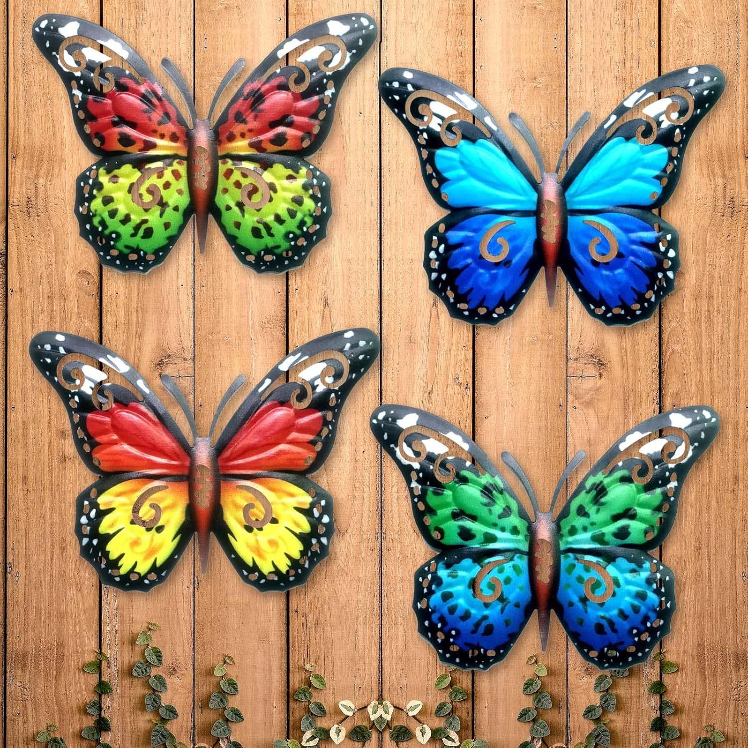 Plaques & Wall Art - IGEEKWELL Metal Butterfly Wall Decor Outdoor Wall Art 6.5