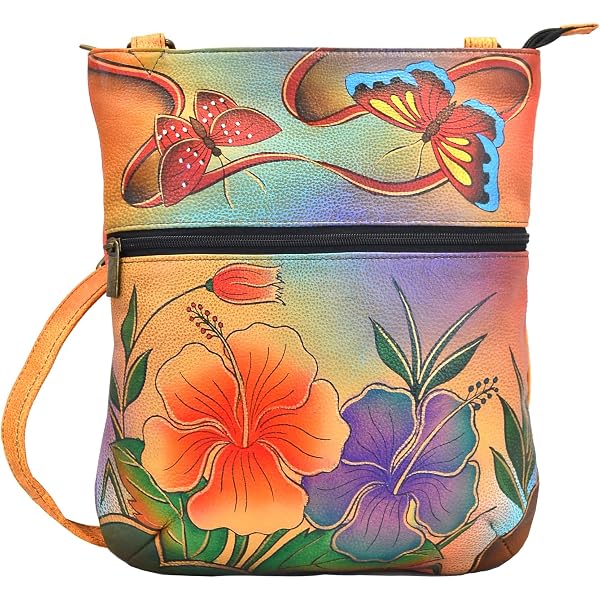 Genuine Leather Mini Crossbody Bag With Organizer - Adjustable Strap, Multiple Colors - View #13