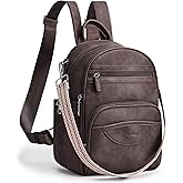 SYTRAH Small Backpack Purse for Women, Mini Backpack Vegan Leather with RFID Blocking & Tablet Pocket, Cute Shoulder Handbag for Travel, School & Work Coffee Brown