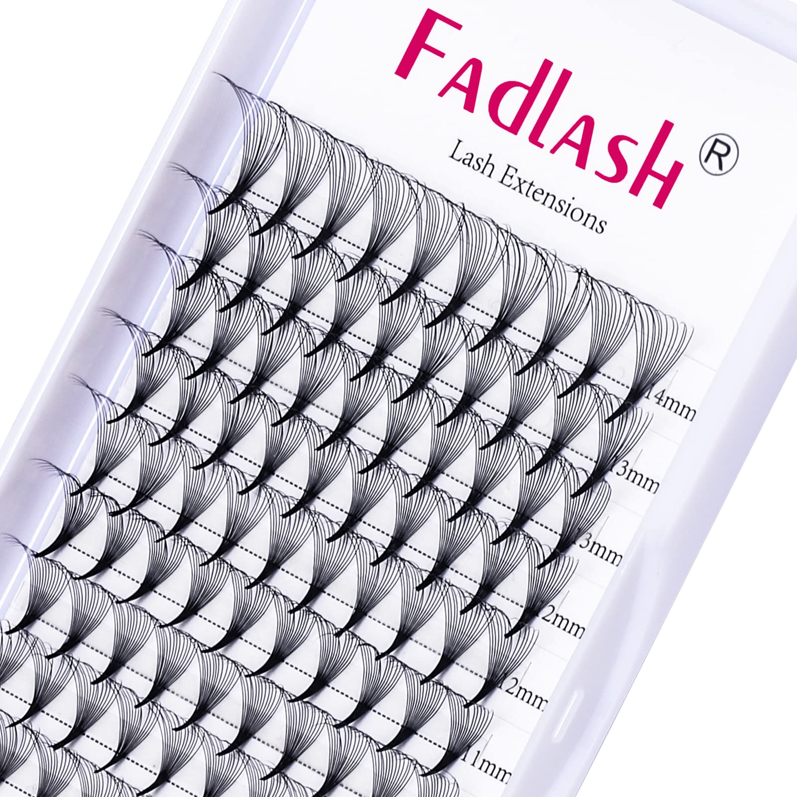Russian Lashes 14D 0.07 Thickness D Curl 8-14mm Mix Tray Volume Lashes Pre Made Fans