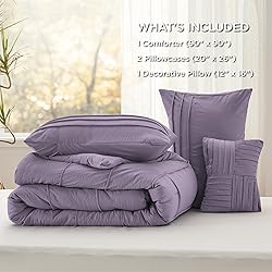 Bedsure Purple Queen Comforter Set - 4 Pieces Pinch
