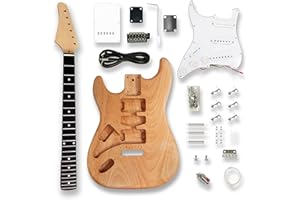 BexGears DIY Left-handed Electric Guitar Kits, okoume Body,