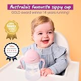 b.box Sippy Cup 240ml Drink from Any Angle Fliptop Weighted Straw BPA Free view 9