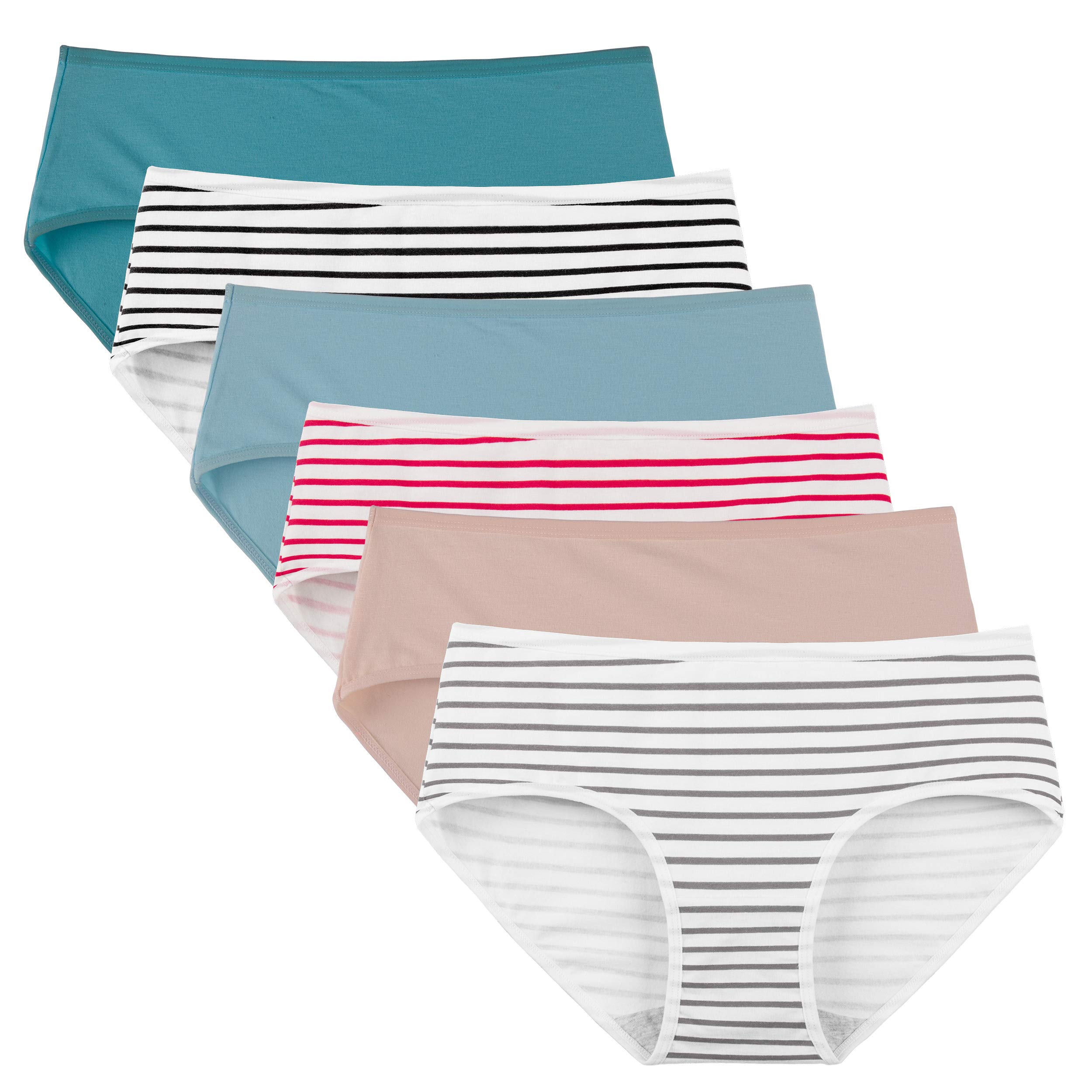 INNERSY Womens Underwear Cotton Hipster Panties
